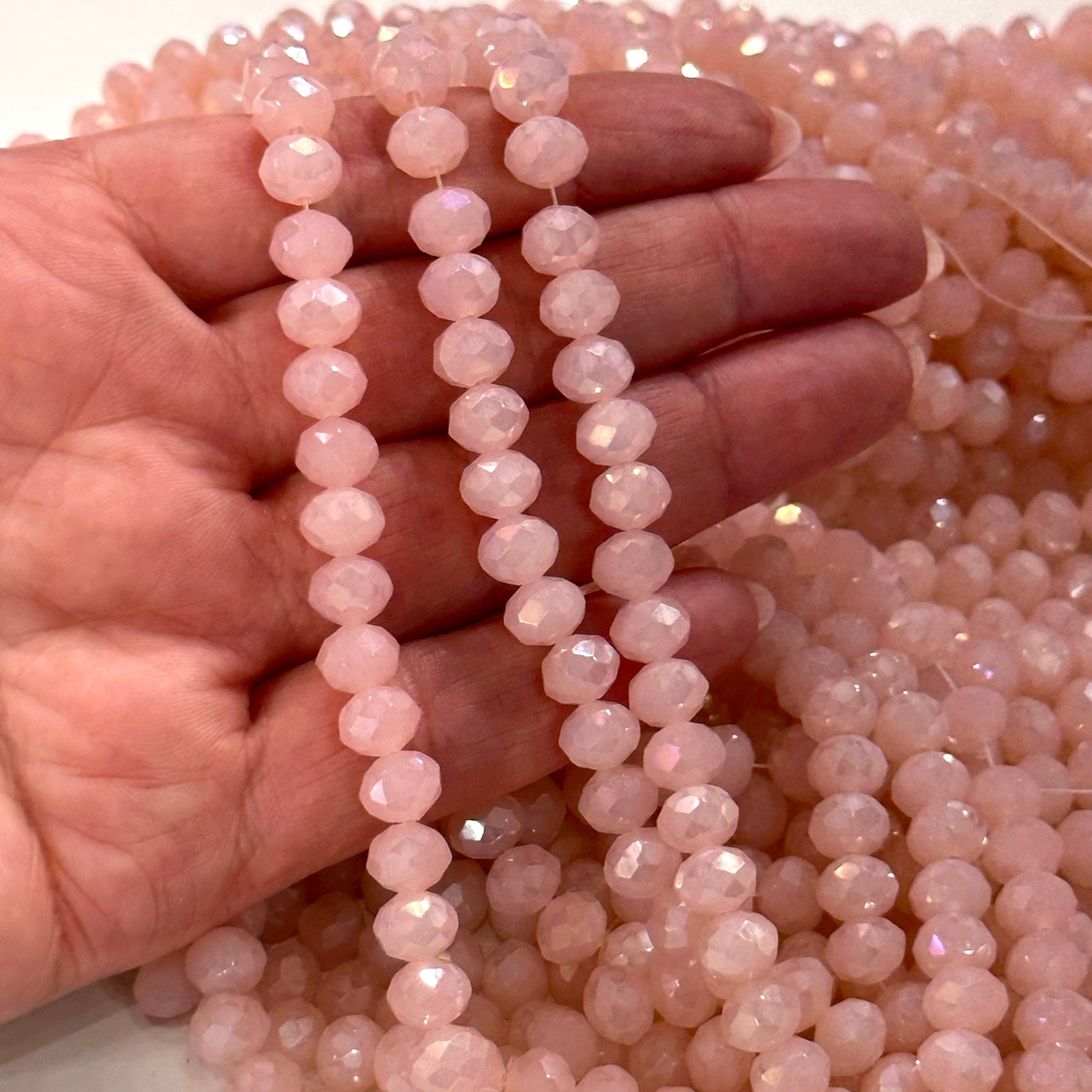 Crystal faceted rondelle 8mm Beads, PBC8C90
