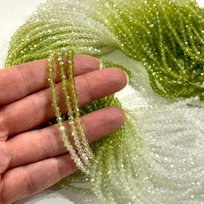 Crystal faceted rondelle 3mm Beads, PBC3C116