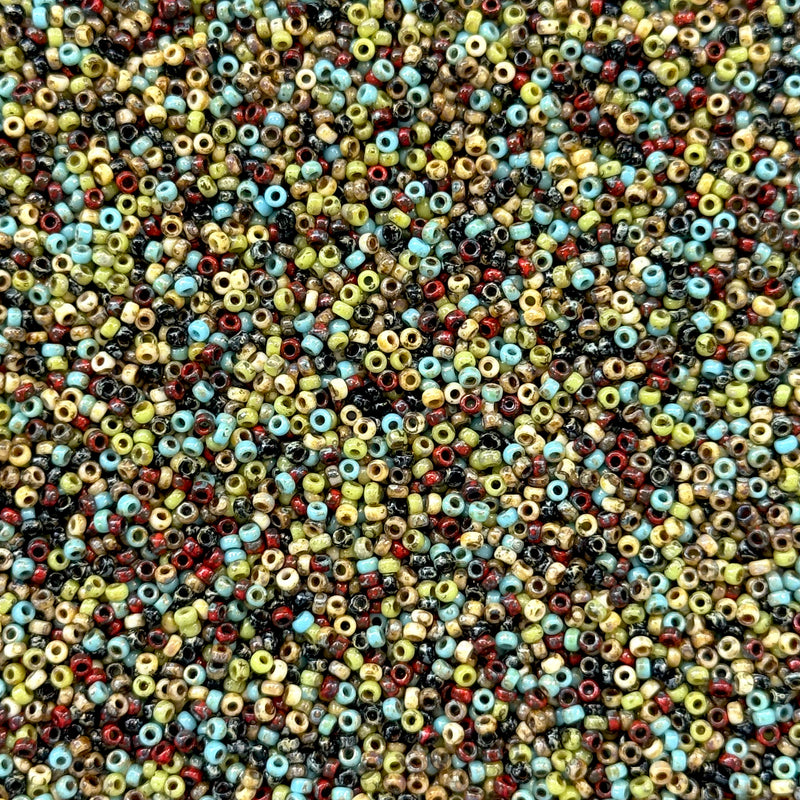 Miyuki Seed Beads 15/0,  Picasso Harmony Ensemble Mix, 5 Gr