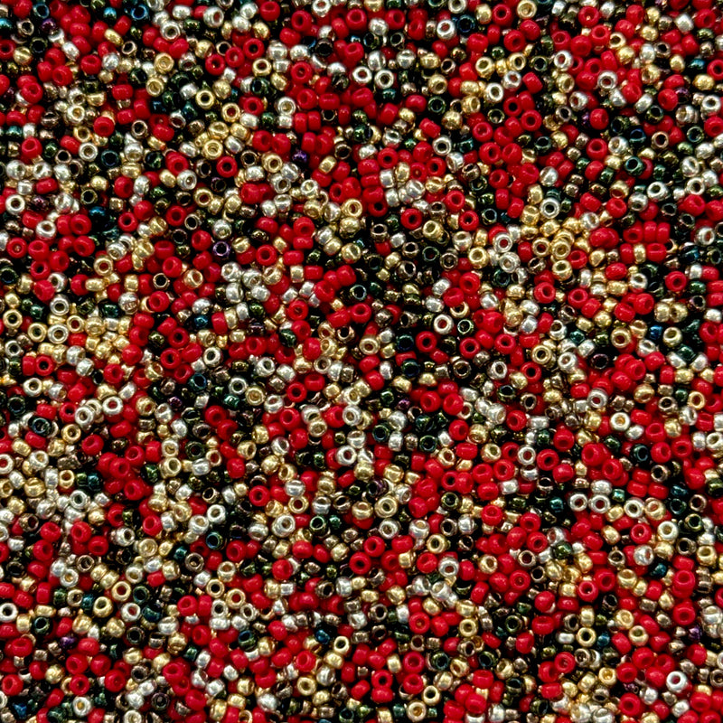 Miyuki Seed Beads 15/0, Festive Forest Elegance Mix, 10Gr Pack-NEW!!!