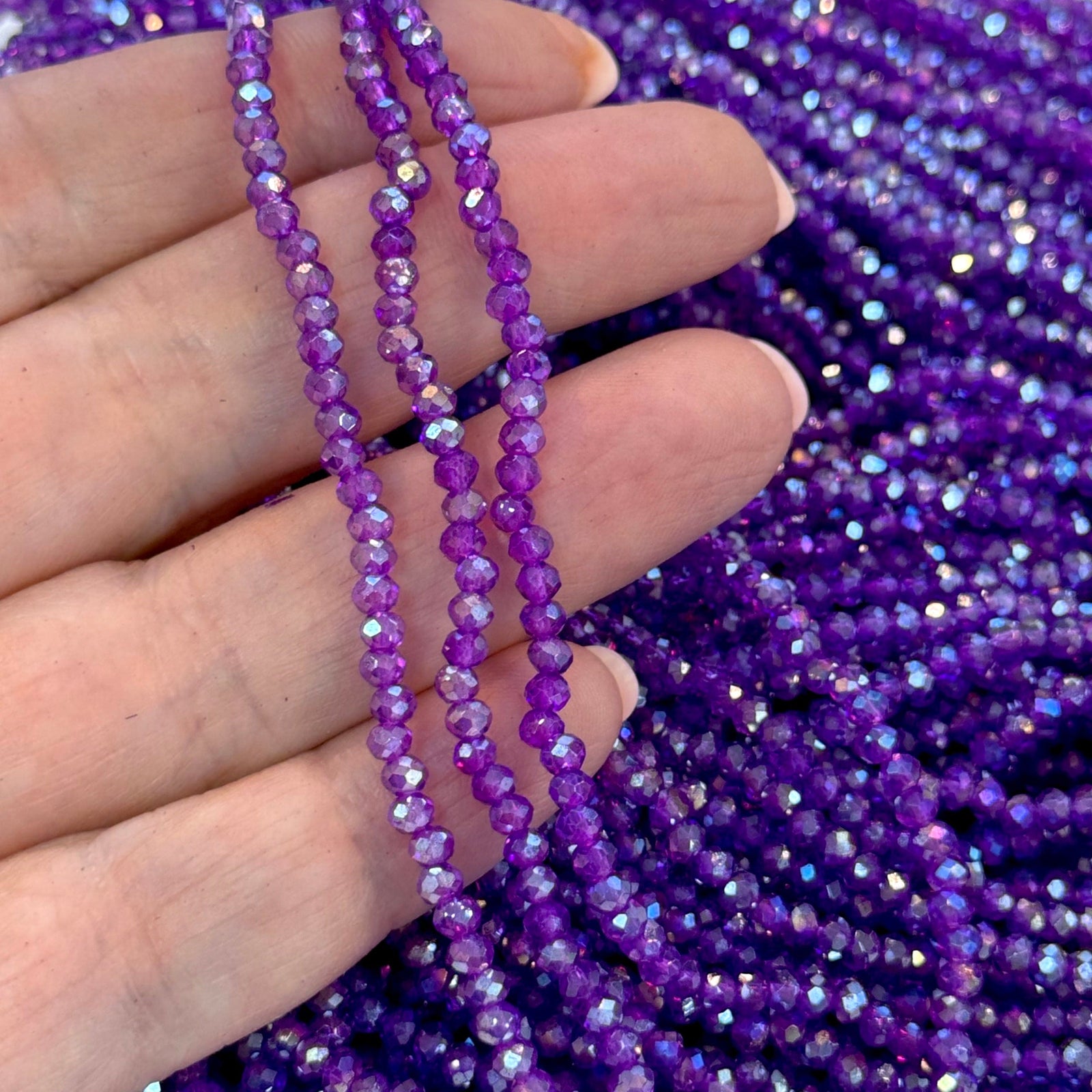 2mm Crystal rondelle beads strand 150 pcs, PBC2C155