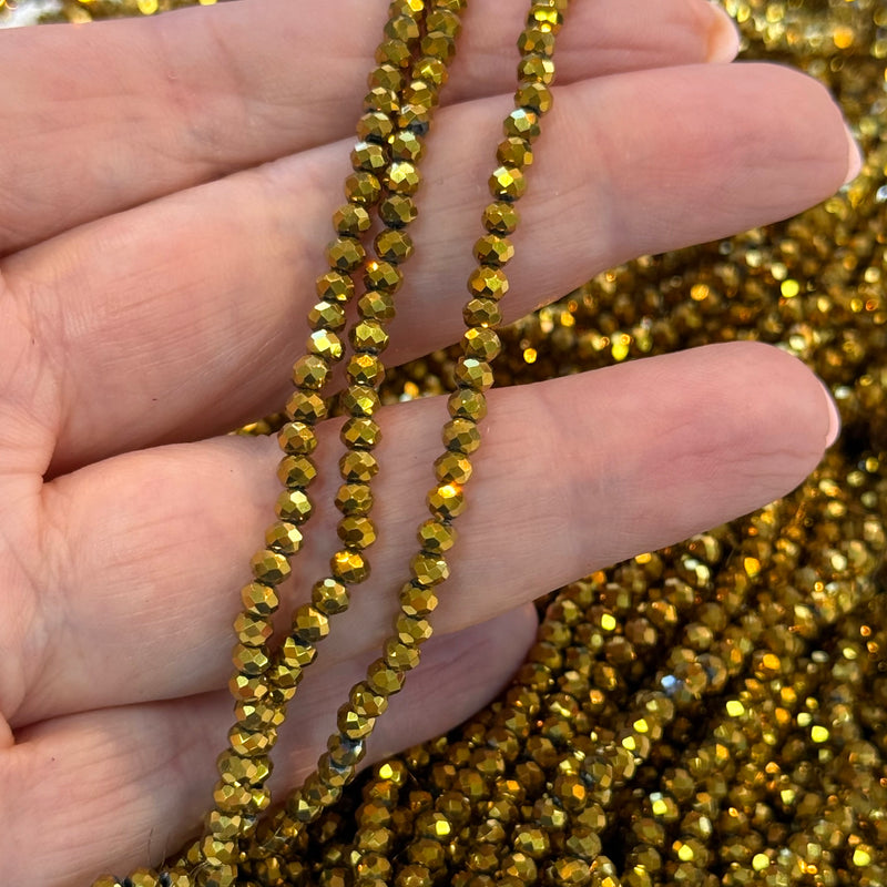 Rondelle à facettes en cristal Perles 2mm, PBC2C3