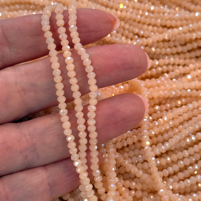 2mm Crystal rondelle beads strand 150 pcs, PBC2C154