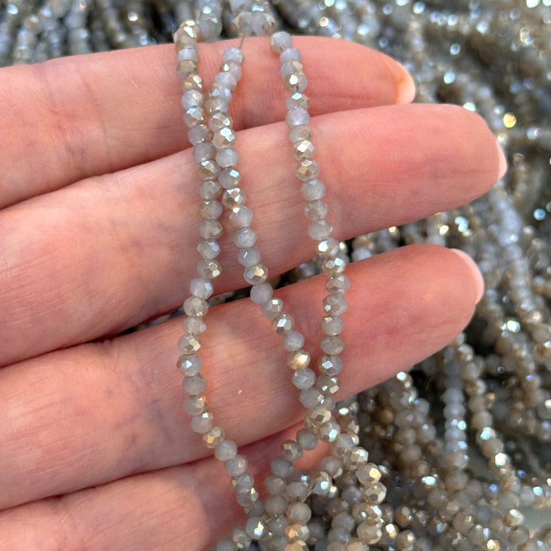 2mm Crystal rondelle beads strand 150 pcs, PBC2C153