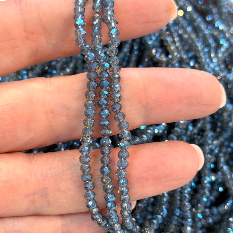 2mm Crystal rondelle beads strand 150 pcs, PBC2C152