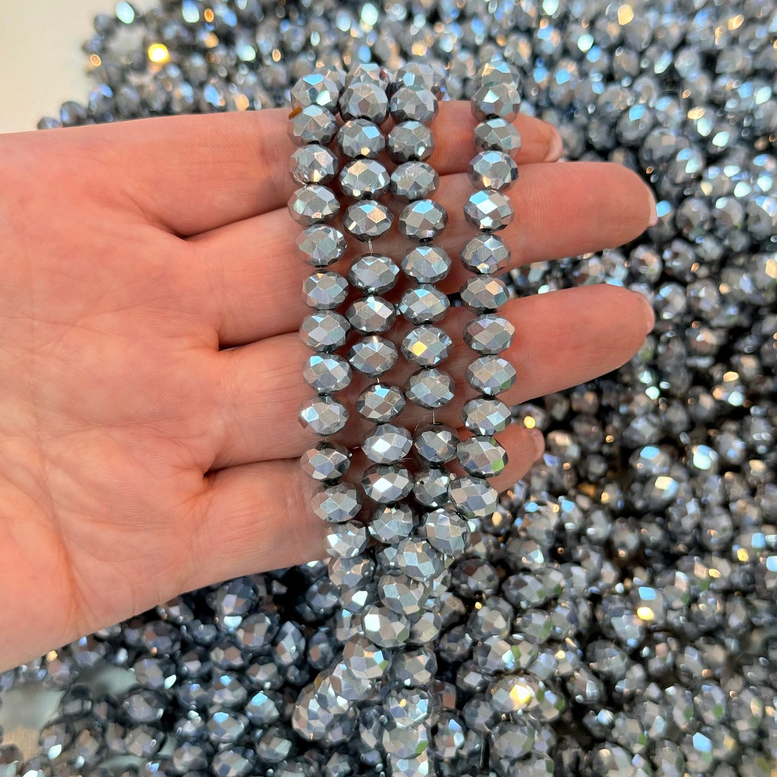 Crystal faceted rondelle 8mm Beads, PBC8C76