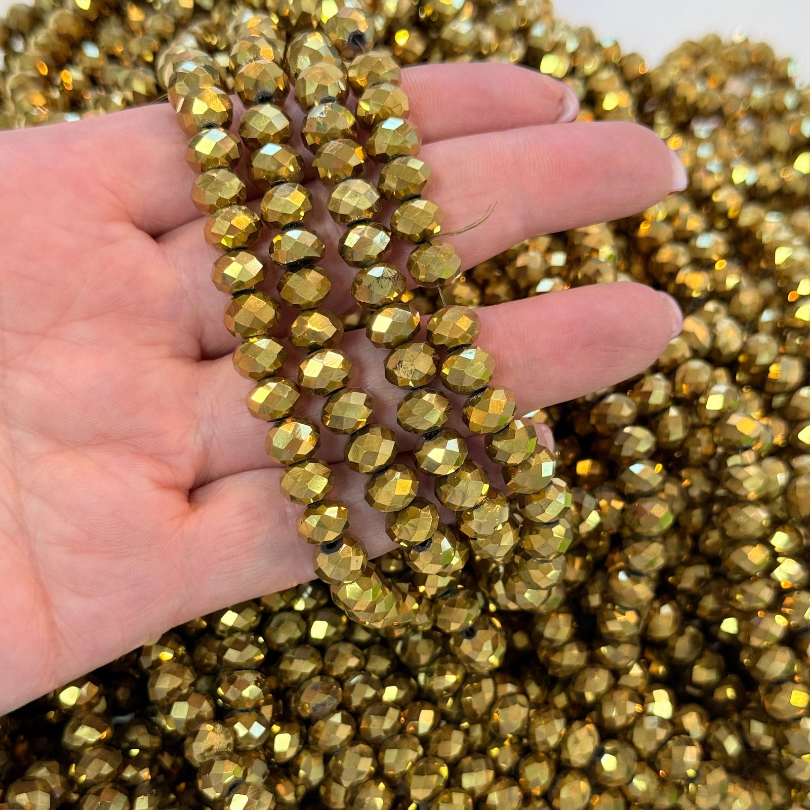 Crystal faceted rondelle 8mm Beads, PBC8C9
