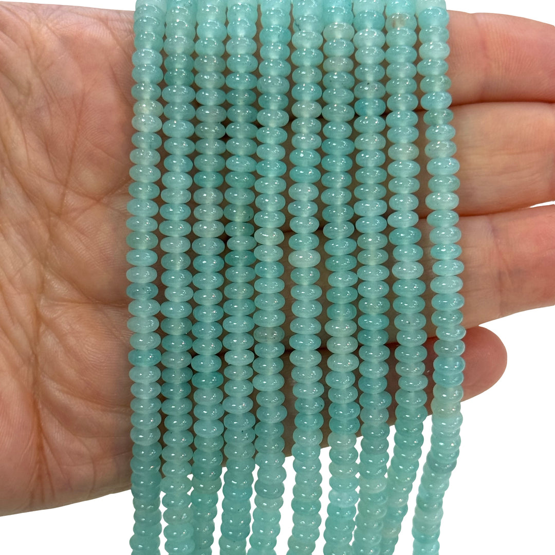 A Grade Larimar Rondelle Beads – 4x2mm, 38cm Strand