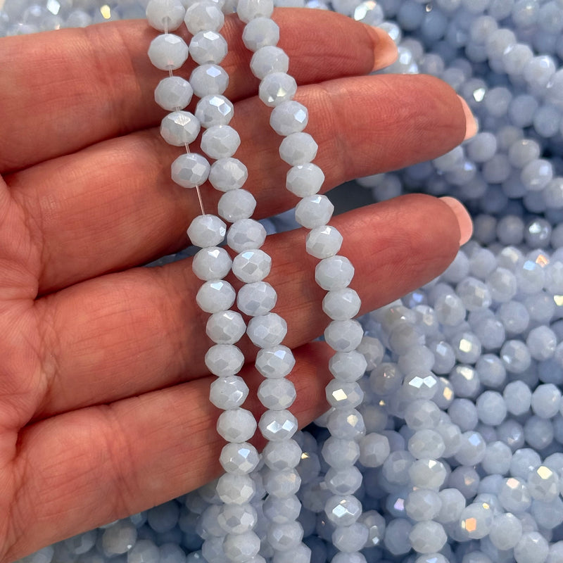 Crystal faceted rondelle 6mm Beads,  PBC6C162
