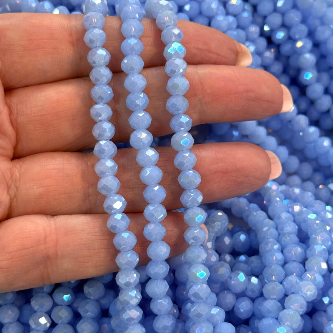 Crystal faceted rondelle 6mm Beads, PBC6C163