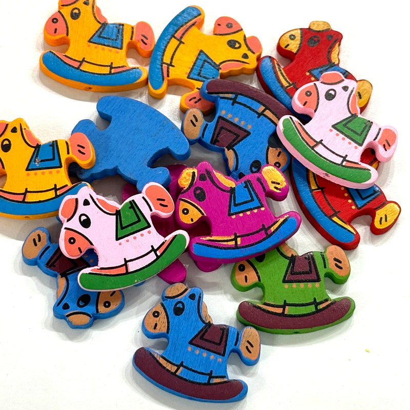 Colorful Wooden Rocker Charms