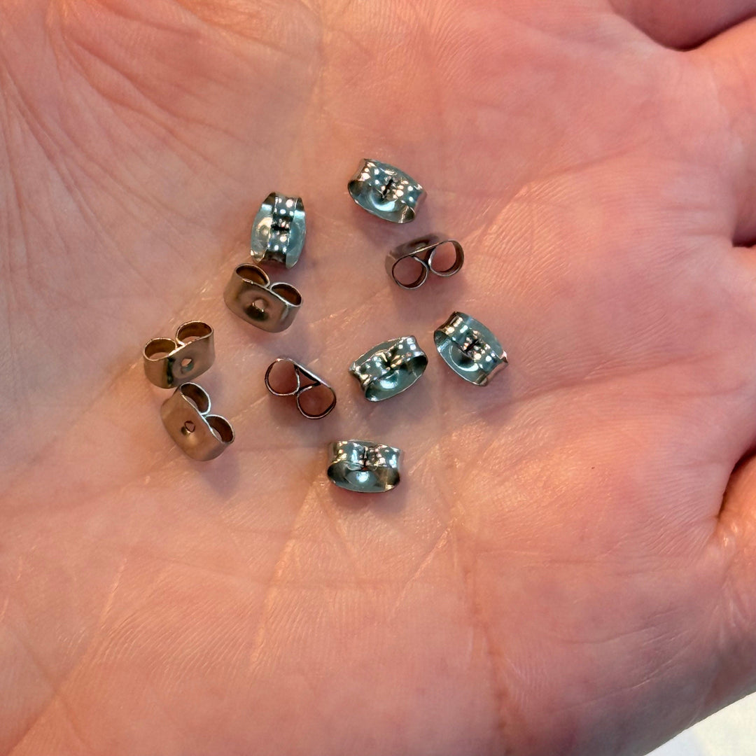 Waterproof Stainless Steel Earring Back Butterfly, Spare Earring Stoppers