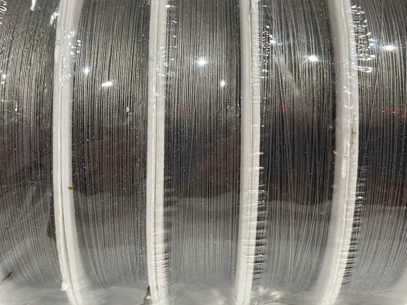 100m Reel of 0.38mm Silver Color Tiger Tail Wire for Jewelry Making.