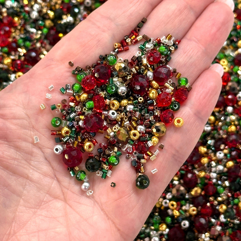 Winter Wonderland Sparkle Bead Mix (100g Pack) - Various Sizes