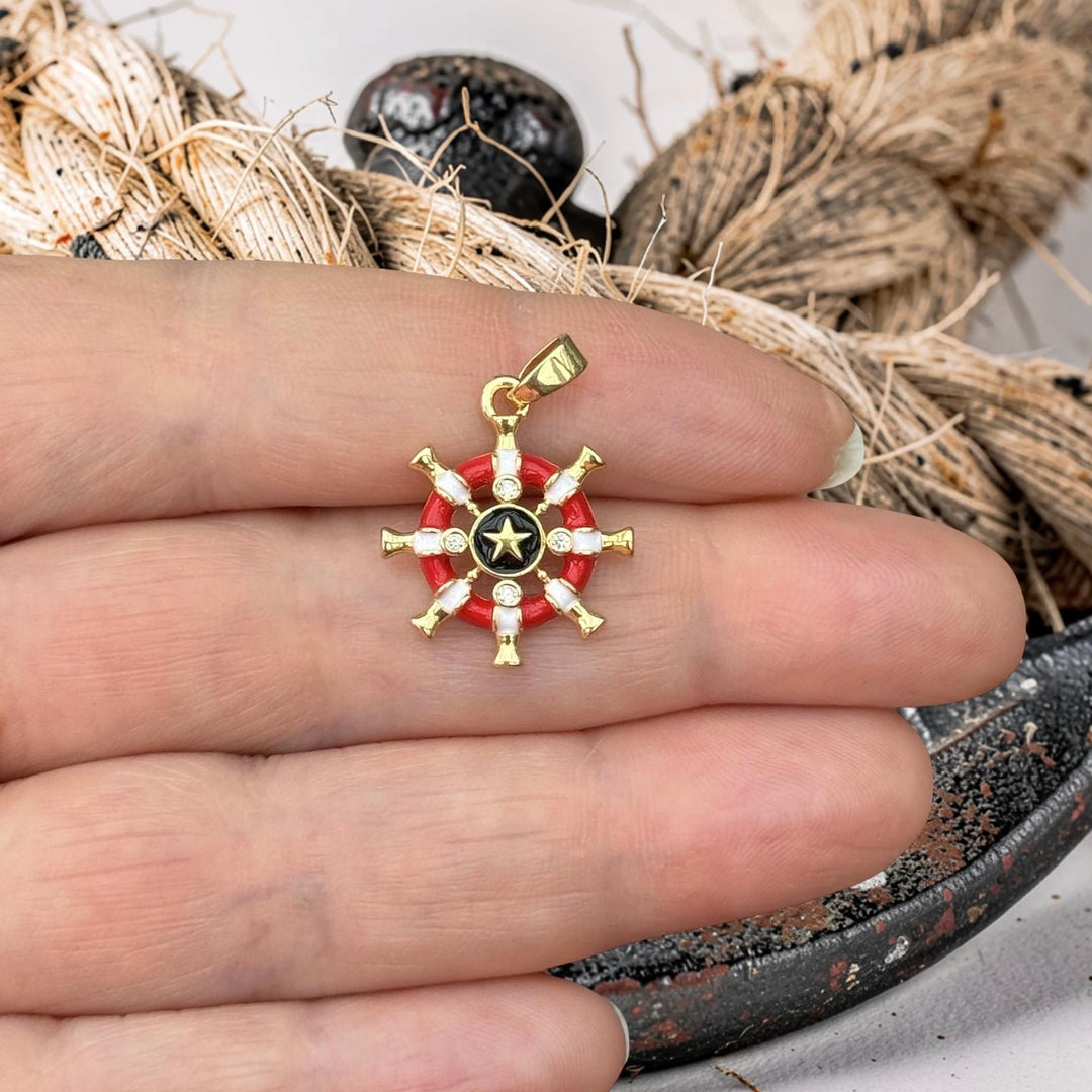 Ship Wheel Pendant