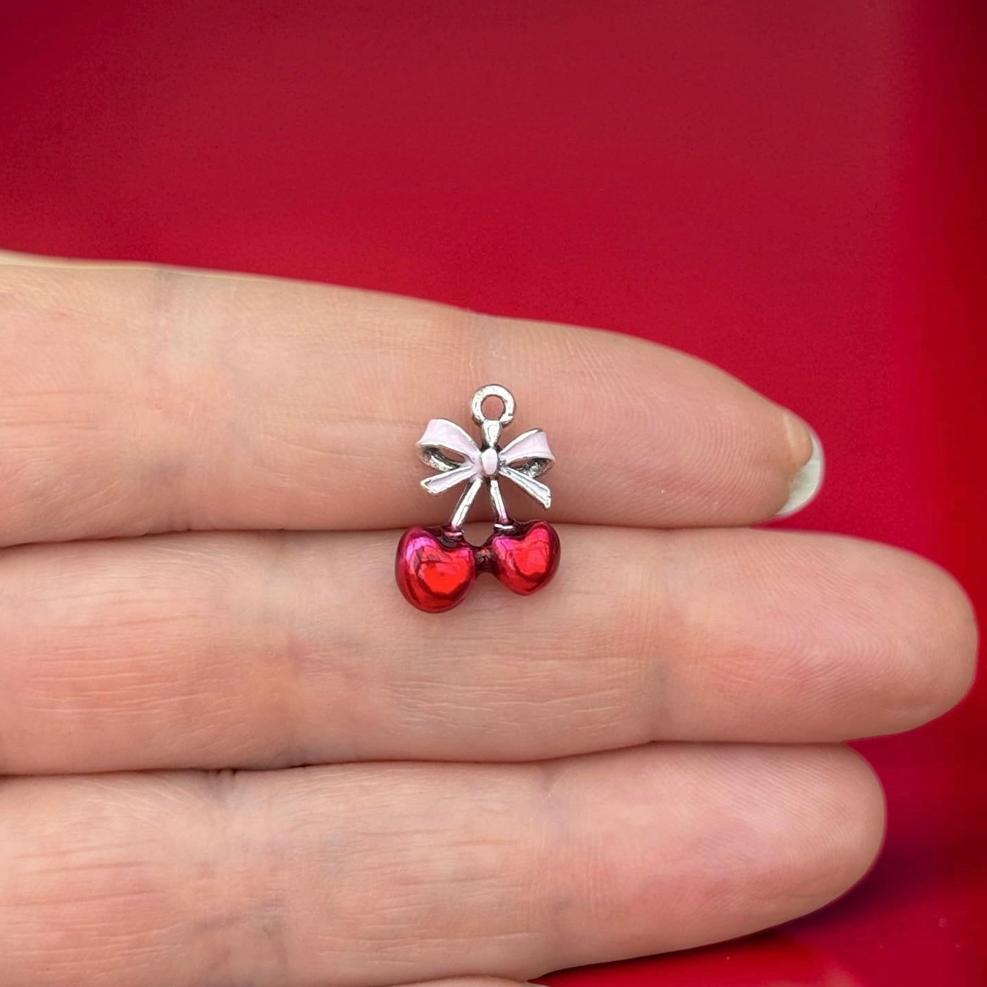 Cute Cherry Bow Charm