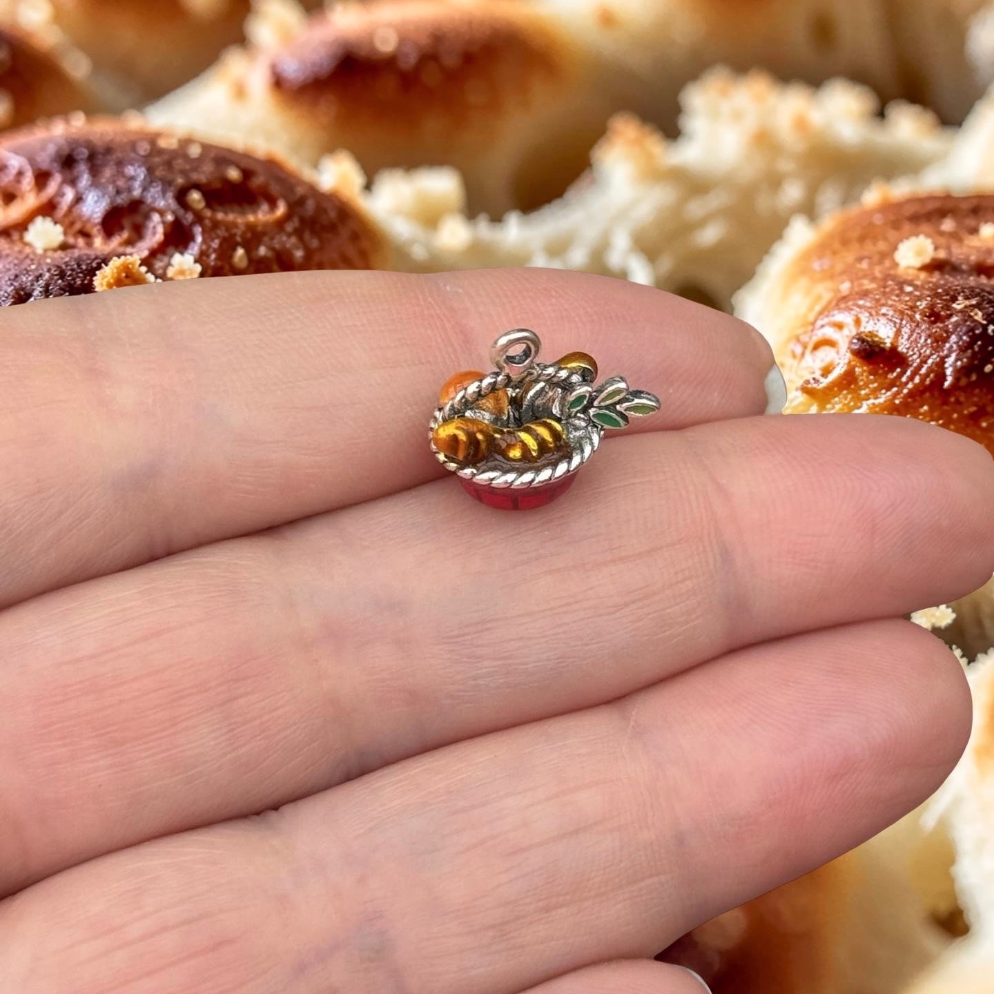 Mini Bread Basket Charm