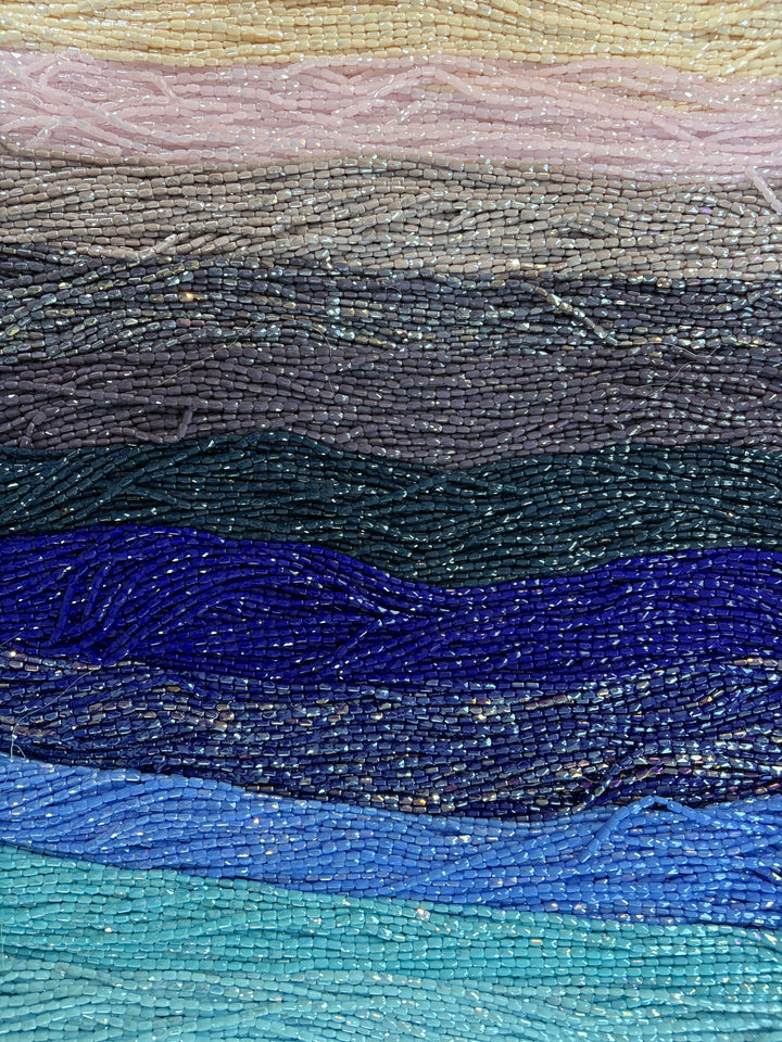 Faceted Baguette Crystal Glass Beads – Cornflower Blue AB, 7x4.5x3.5mm, Approx. 78–80 Beads, 54.5cm / 21.5" Strand