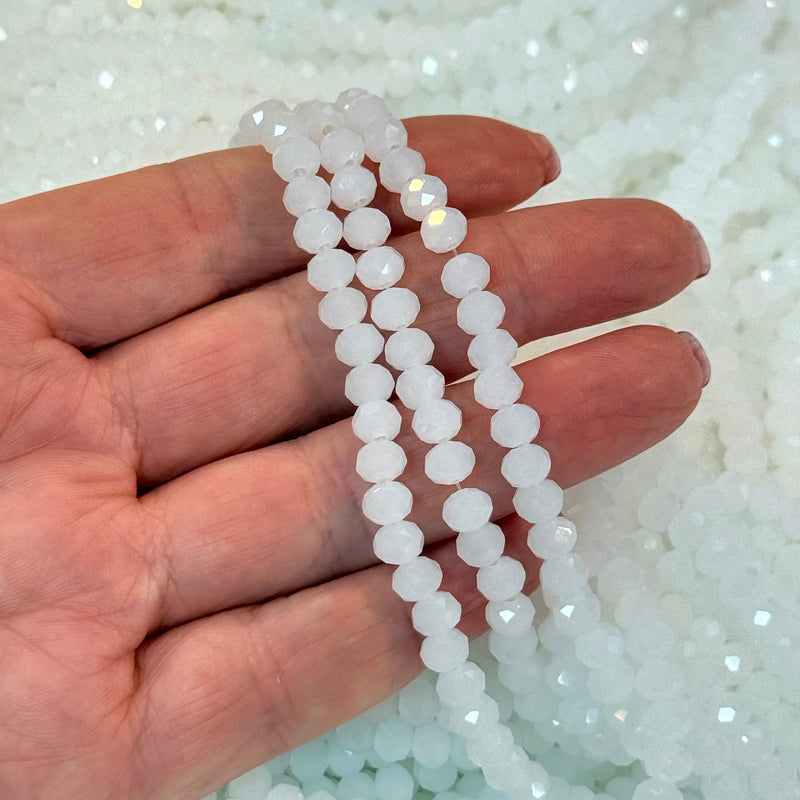Perles rondelles à facettes en cristal 6mm, PBC6C136
