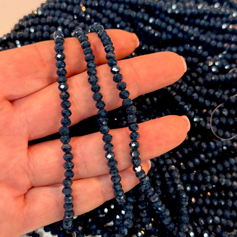 4mm Crystal rondelle beads strand 115 pcs, PBC4C133