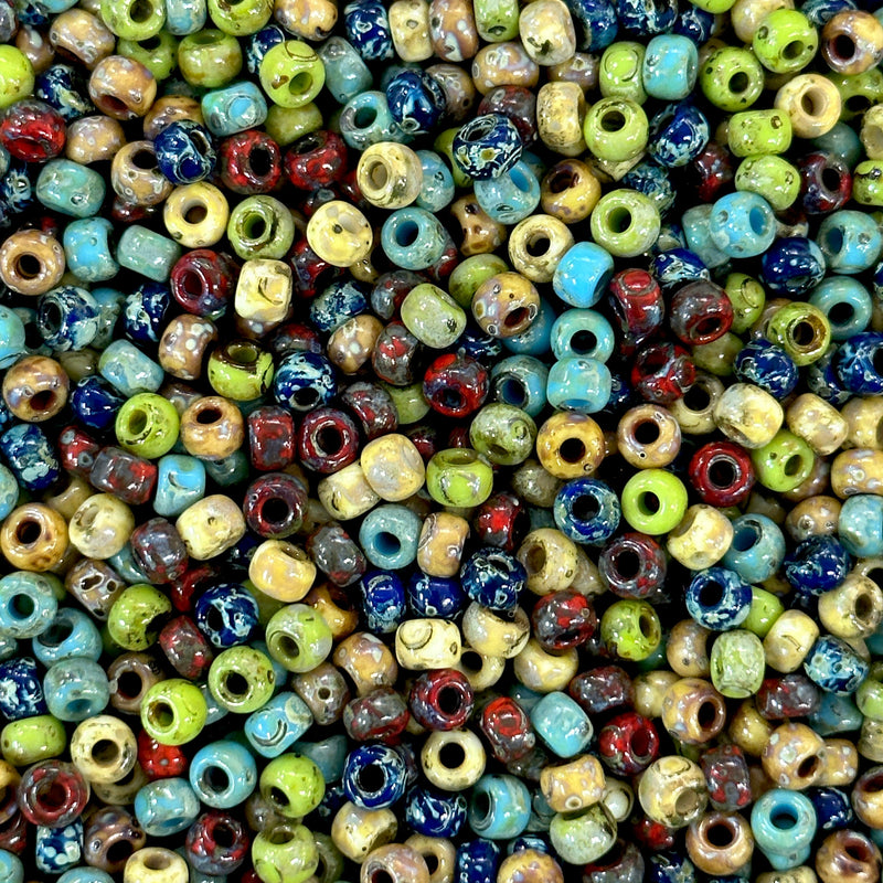 Miyuki Seed Beads 6/0 Picasso Harmony Ensemble Mix  (10g Pack)