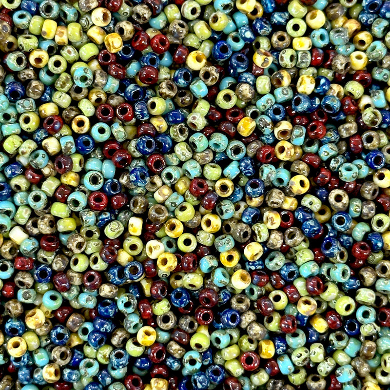 Miyuki Seed Beads 8/0 Picasso Harmony Ensemble Mix  (10g Pack)