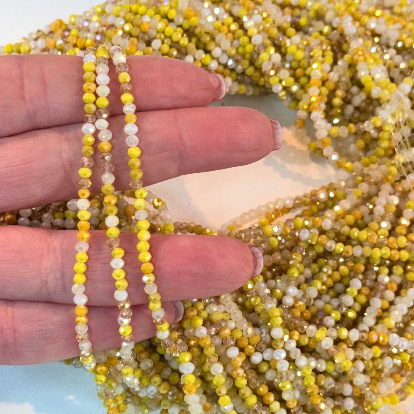 2mm Crystal rondelle beads strand 165 pcs, PBC2C136