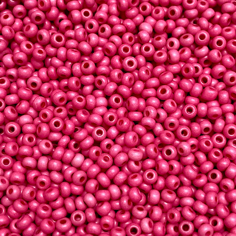 Perles de rocaille Preciosa 8/0 Rocailles-Trou rond-100 Gr,16A77 Rose Teint Intensif Chalkwhite