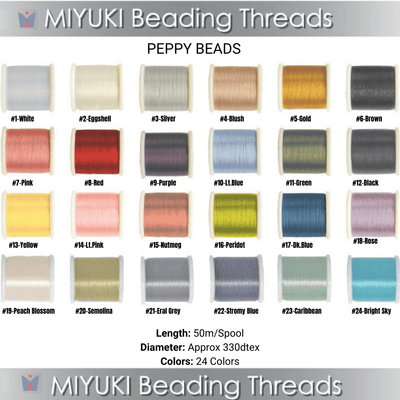 Fil Miyuki Couleur 23 - Caraïbes ,Fil nylon original Miyuki, livré par 50 mètres sur bobine