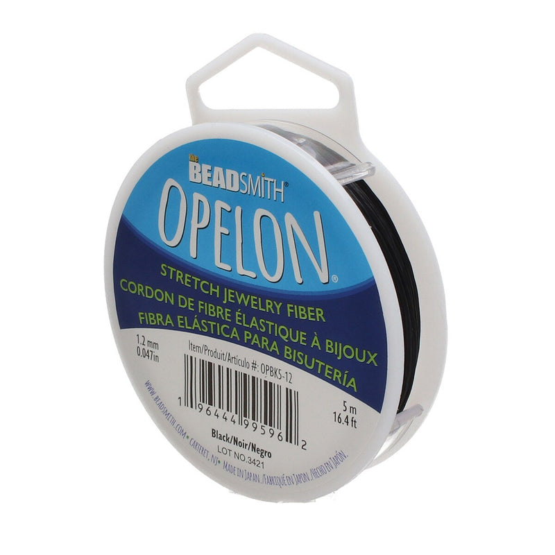 NEW!Best Stretch Cord for Bead Bracelets - Opelon 1.2mm Black-5M