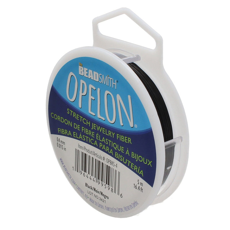 NEW!Best Stretch Cord for Bead Bracelets - Opelon 0.4mm Black-5M