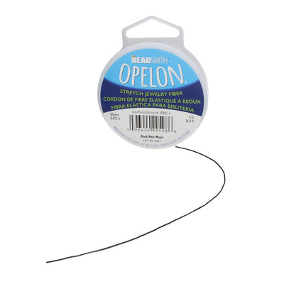 NEW!Best Stretch Cord for Bead Bracelets - Opelon 0.4mm Black-5M