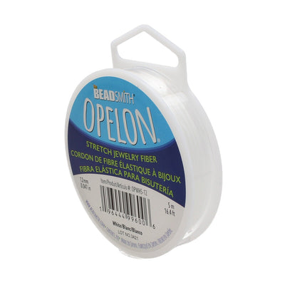 Meilleur cordon extensible pour bracelets de perles - Opelon 0.7mm White-5M