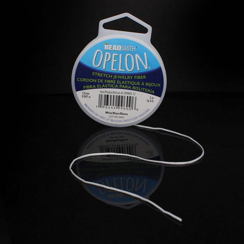 Meilleur cordon extensible pour bracelets de perles - Opelon 0.7mm White-5M