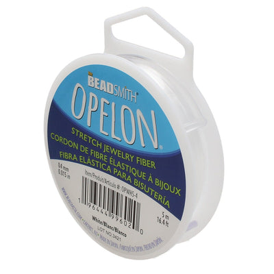 NEW! Best Stretch Cord for Bead Bracelets - Opelon 0.4mm White-5M