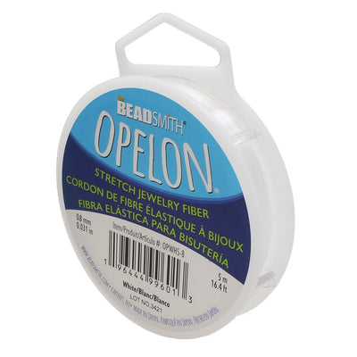 NEW! Best Stretch Cord for Bead Bracelets - Opelon 0.8mm White-5M