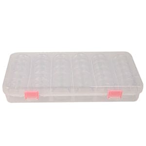 Bead Container, Set Of 28 Bead Storage Stack Jars In A Clear Box