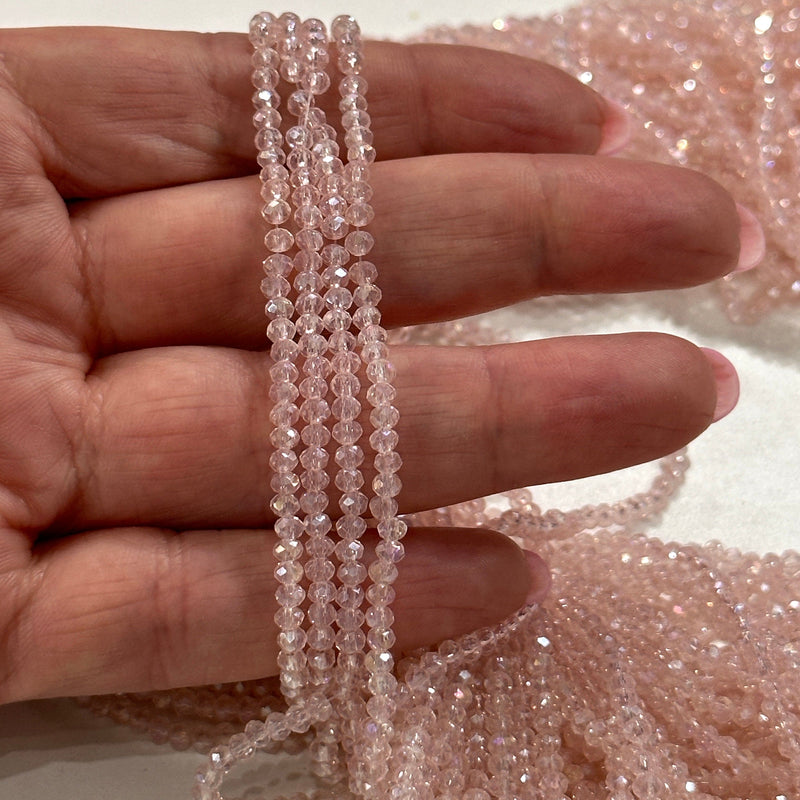 Perles rondelles à facettes en cristal 2mm, PBC2C58