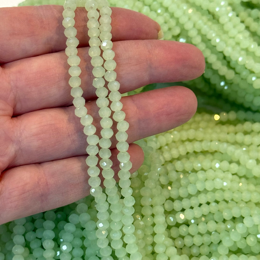 4mm Crystal rondelle beads strand 115 pcs, PBC4C134