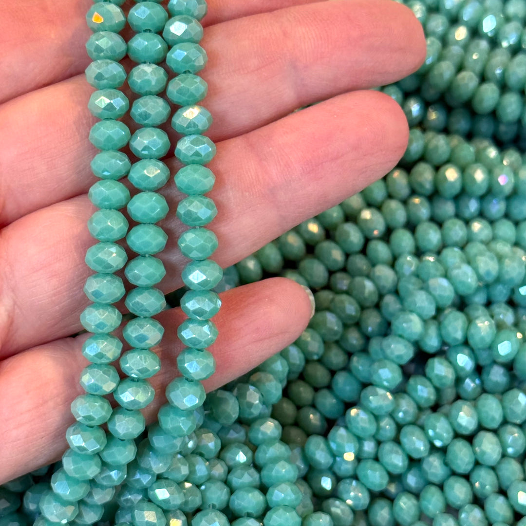 Crystal faceted rondelle 6mm Beads, PBC6C76,