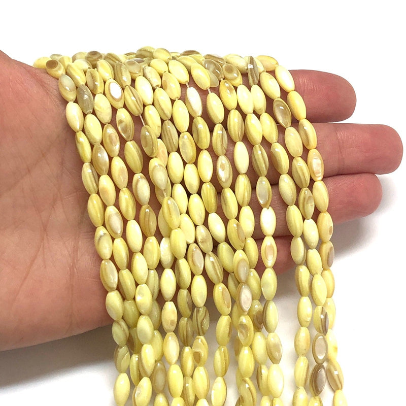 Perles de riz colorées en nacre naturelle, brin de 15,5 pouces