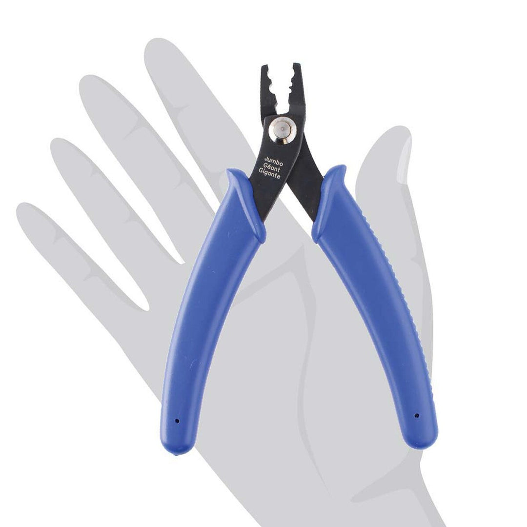 BeadSmith Jumbo Crimping Pliers for 3 mm Crimp Tubes – 130 mm, Blue Handles