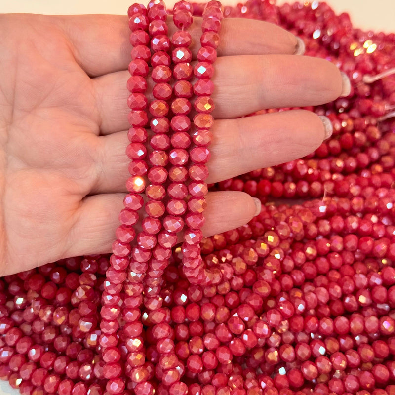 Crystal faceted rondelle 6mm Beads, PBC6C19