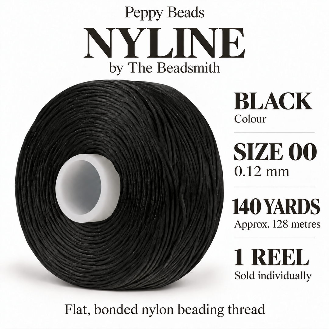 Beadsmith NYLINE Black Nylon Beading Thread 