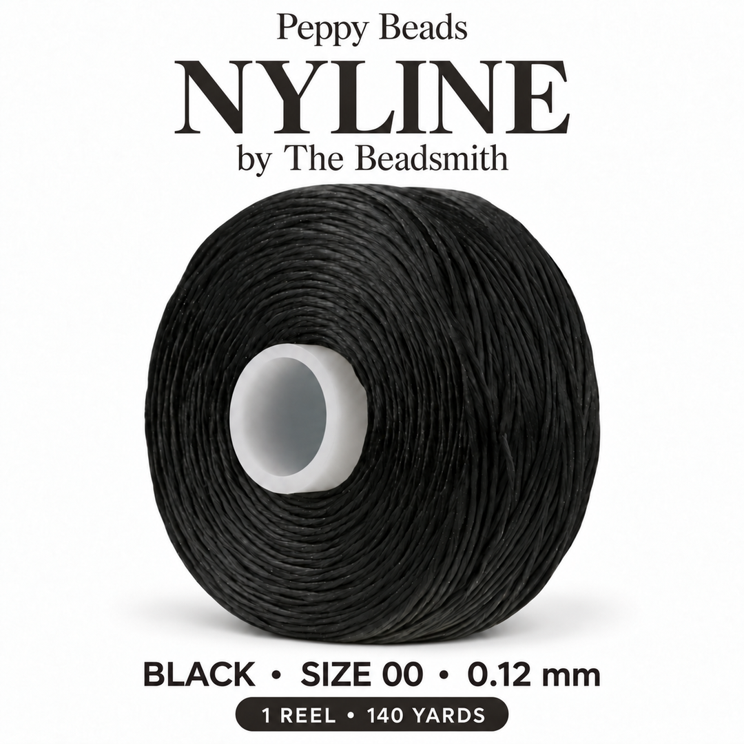 Beadsmith NYLINE Black Nylon Beading Thread 