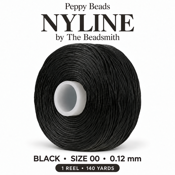 Beadsmith NYLINE Black Nylon Beading Thread 