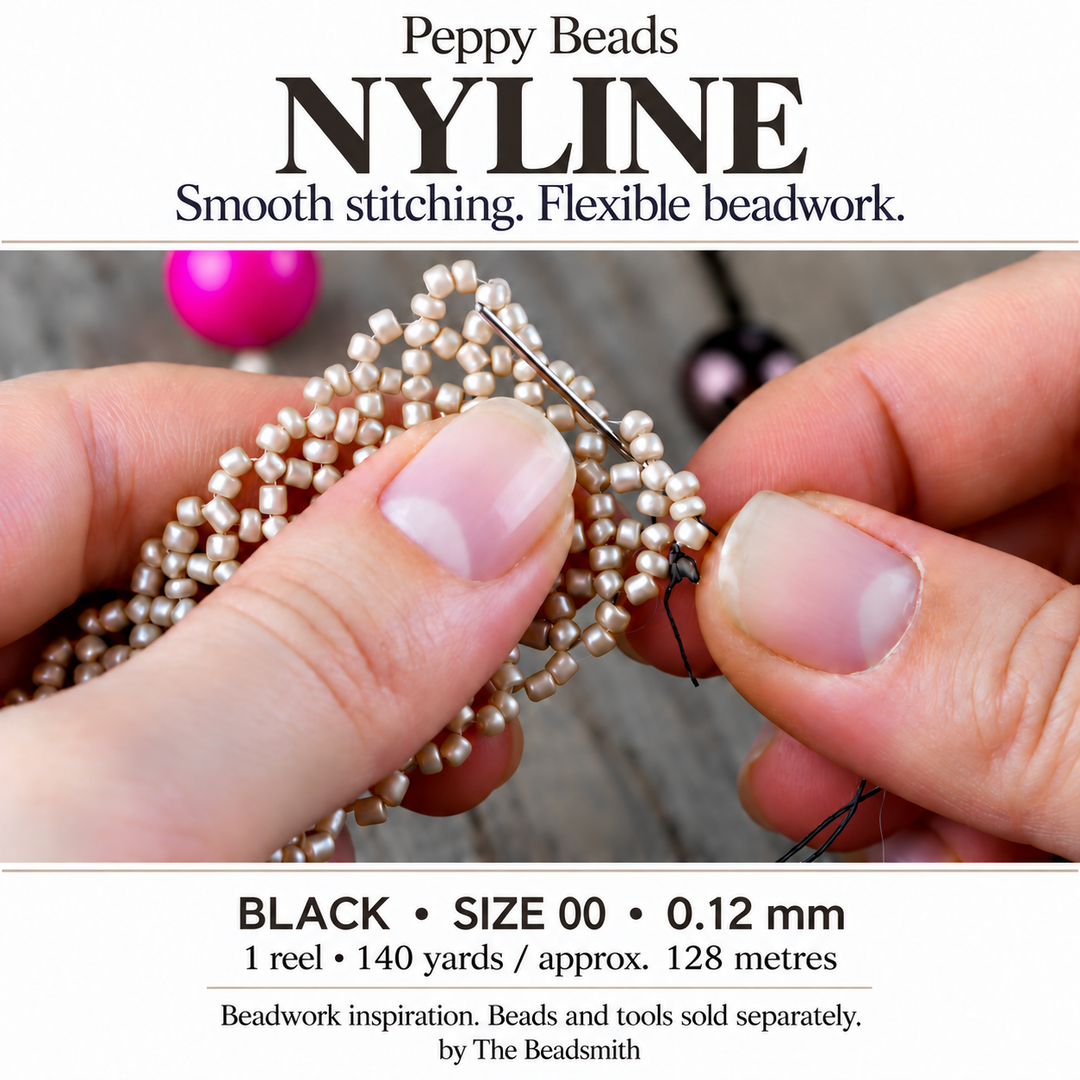Beadsmith NYLINE Black Nylon Beading Thread 
