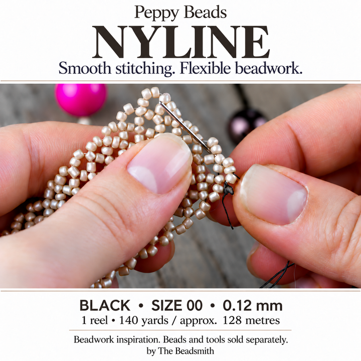 Beadsmith NYLINE Black Nylon Beading Thread 