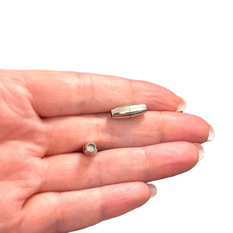 Rohrförmiger Magnetverschluss, selbstklebender Magnetverschluss, rhodinierte Magnetverschlüsse, 2 Stück in einer Packung