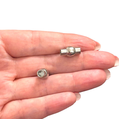 Rohrförmiger Magnetverschluss, selbstklebender Magnetverschluss, rhodinierte Magnetverschlüsse, 2 Stück in einer Packung